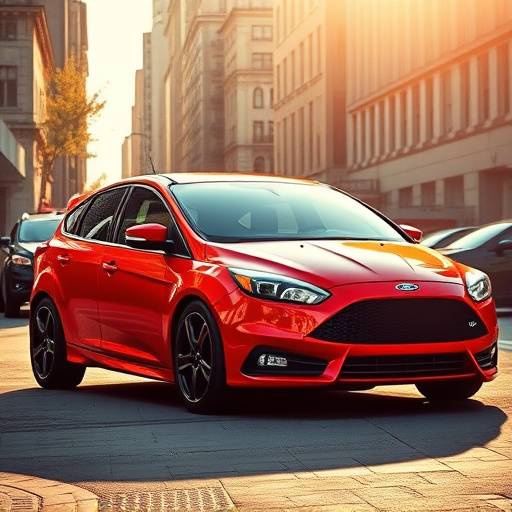 Ford Focus ST Line X rojo, en la Avenida de la Constitución.