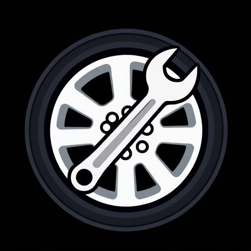 Icono de un neumático con una llave, representando el servicio de cambio de neumáticos.